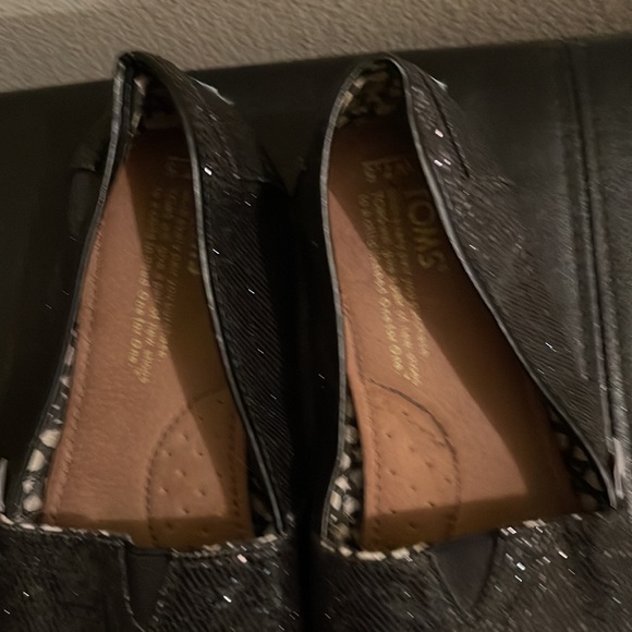 Black Glitter Toms - Picture 6 of 8